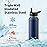 WixByti 32 oz Insulated Water Bottle with Straw (Cold for 48 Hrs), Stainless Steel Triple Wall Vacuum Sports Water Jug, Leakproof Hydro Cup Flask with Paracord Handle & Straw Spout Lids & DIY Stickers