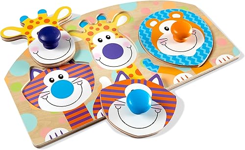 Melissa & Doug First Play - Rompecabezas de madera Jumbo con diseño de safari (3 piezas)