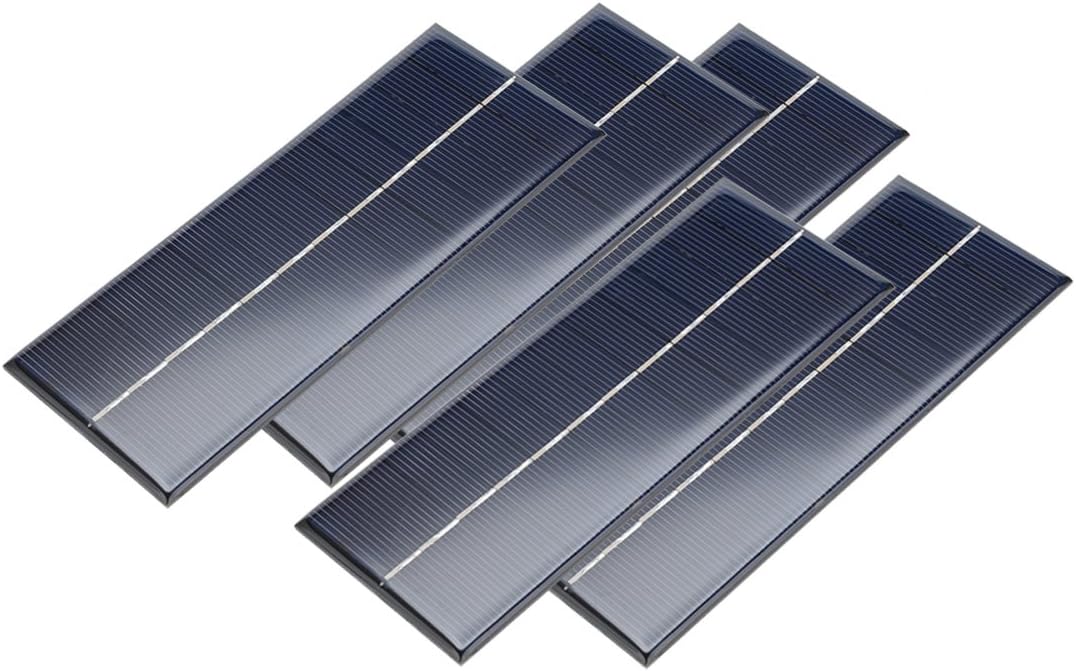 uxcell 5Pcs 6V 250mA Poly Mini Solar Cell Panel Module DIY for Light Toys Charger 165mm x 65mm Square Type