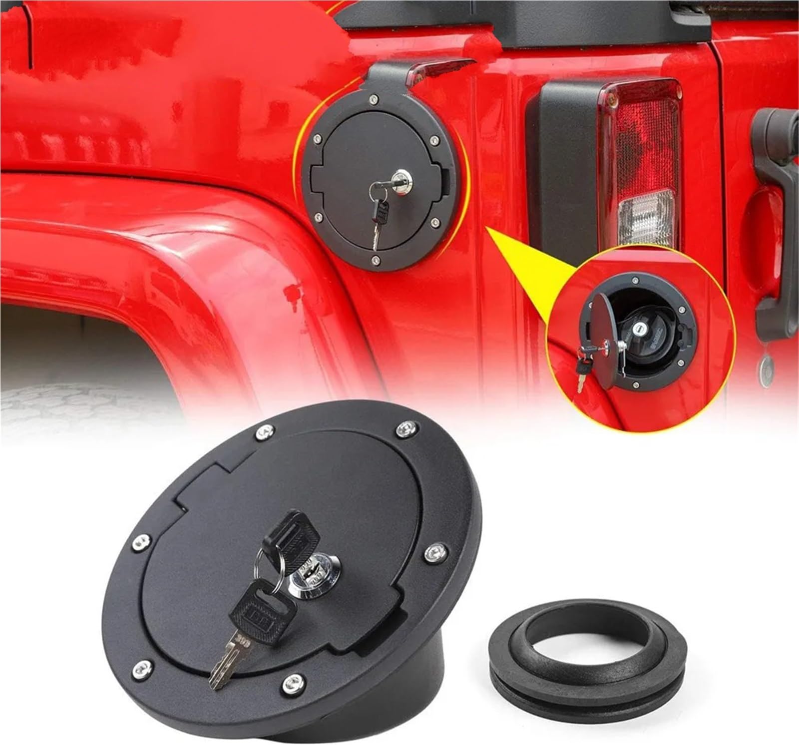 Tapón Combustible Para Jeep Para Wrangler JK JKU 2007-2018