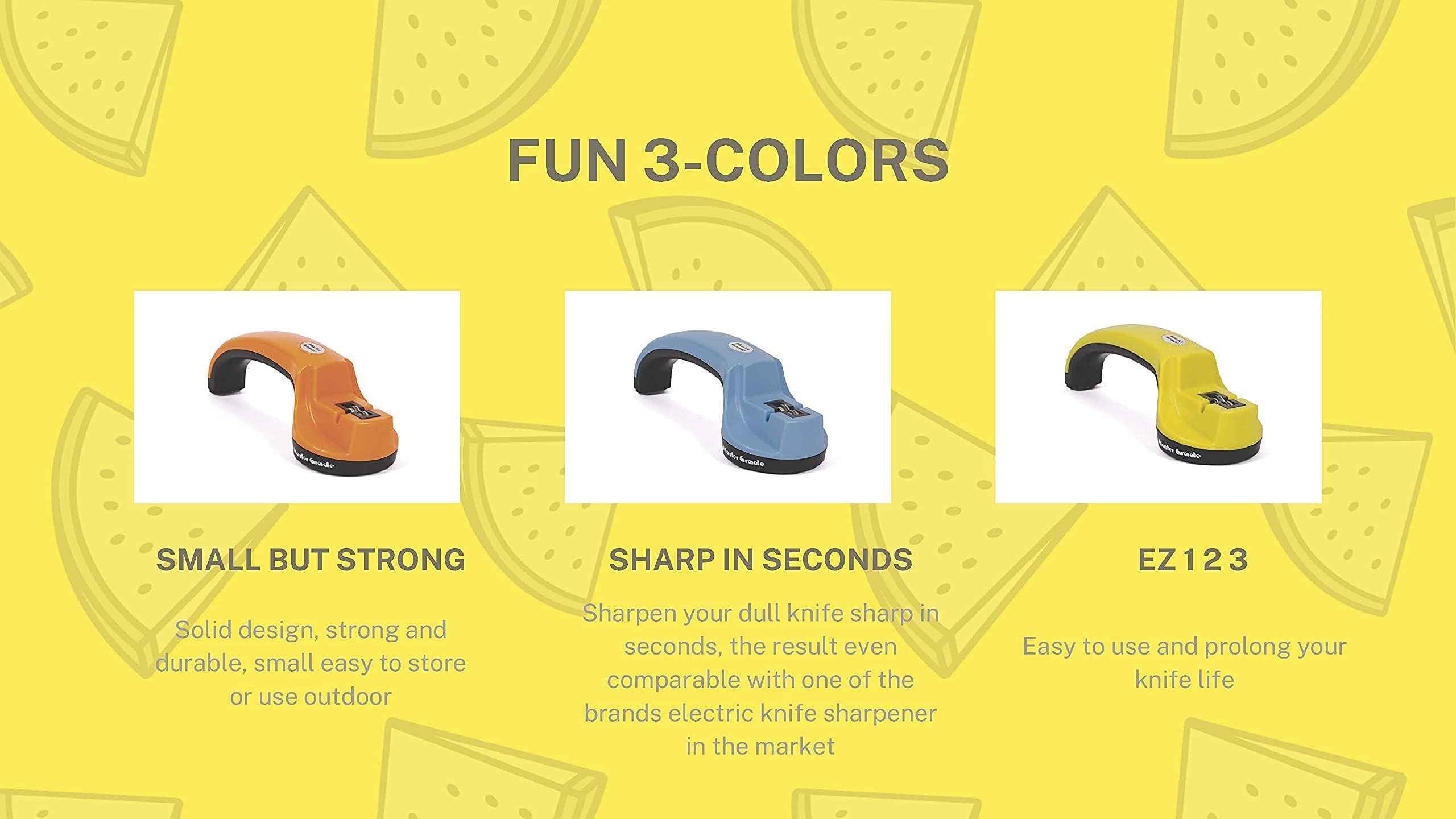 Master Grade Heavy Duty Tungsten Manual Knife Sharpener, Knife Sharpeners for Kitchen Knives (Orange)