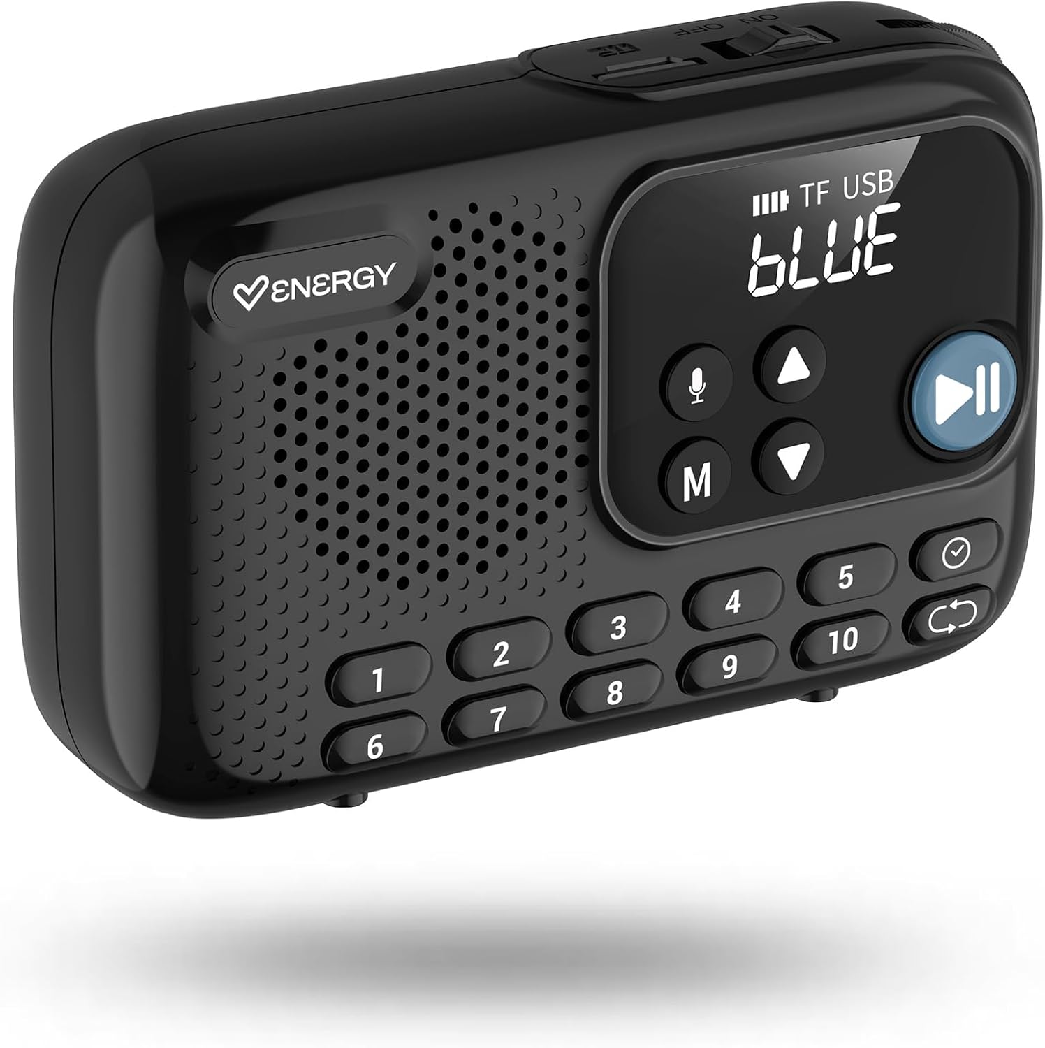 Energy Sistem TunerGo Radio – Radio portatil FM con Bluetooth, batería Recargable, Salida minijack, Antena optimizada y Altavoz de 5W 5