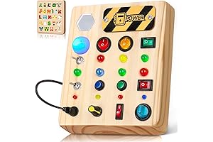 LED Busy Board, Wooden Sensory Toys for Special Needs Kids