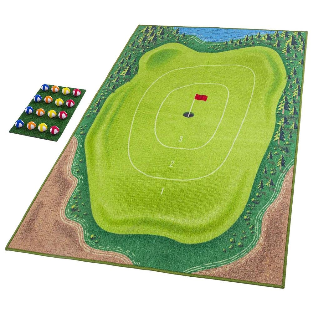 Generic Chipping Mat - Latest Model - Green - Foldable Golf Practice Mat - 150*80cm/59.06*31.50in - Artificial Turf - 1 Hole