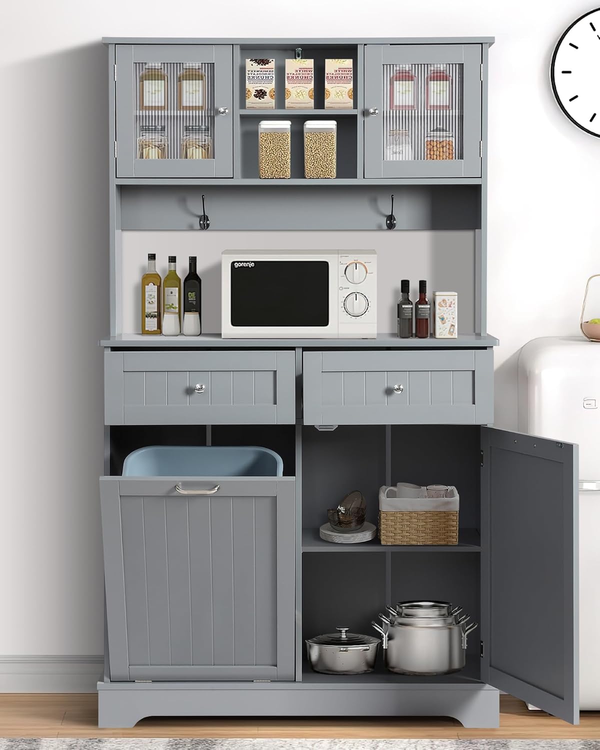 KIGOTY 68" Kitchen Pantry Storage Freestanding