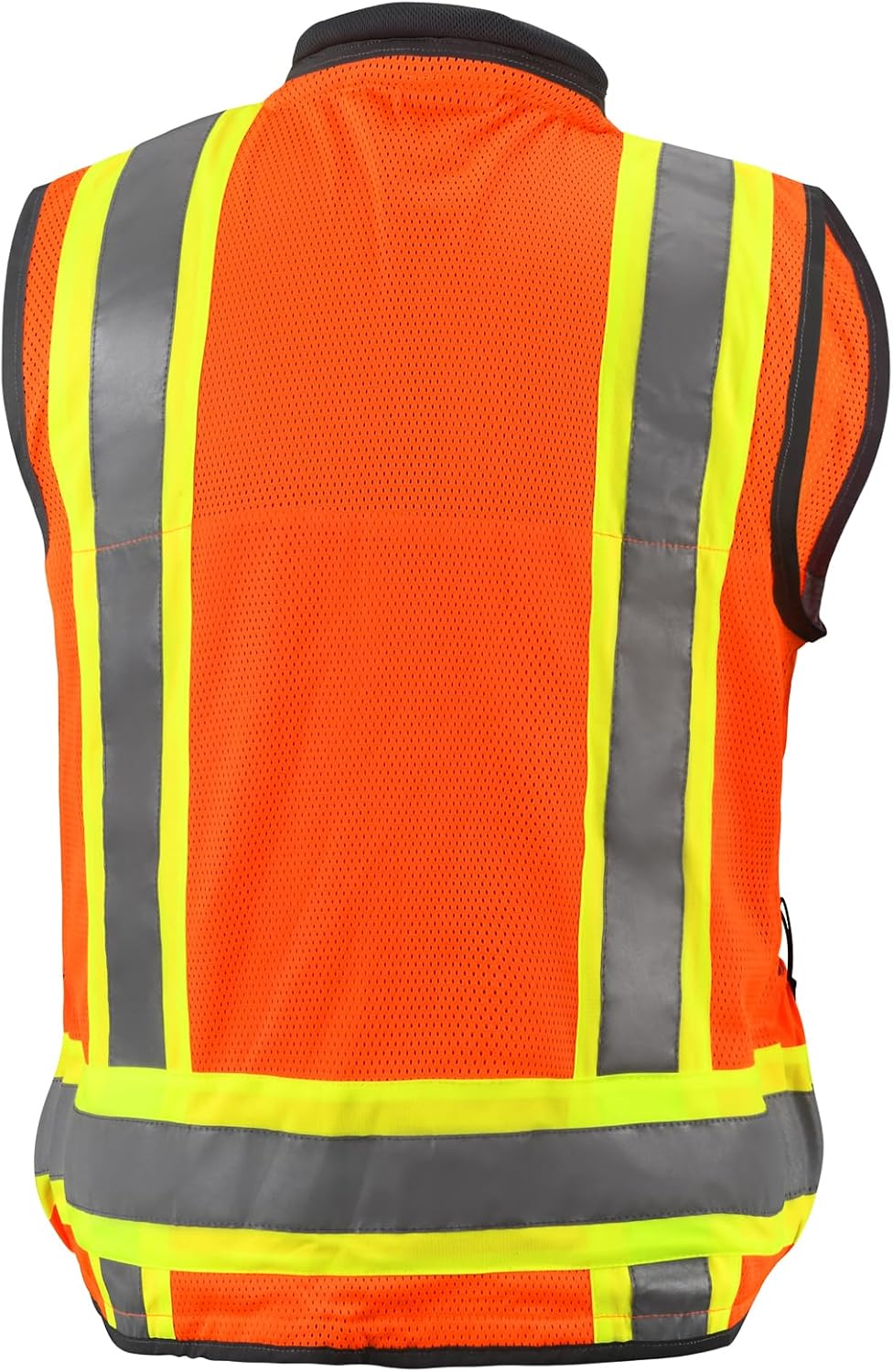 Gasoline High Visibility Safety Vest For Men-Class 2 Heavy Woven Engineer Vest with Padded Neck to Support, surveyor vest