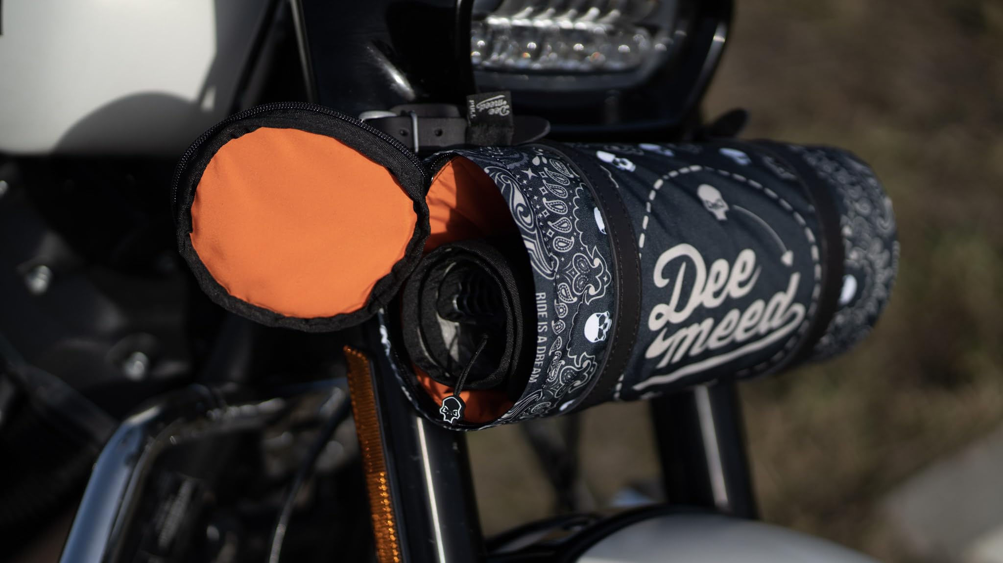 Roller Skull– Vielseitige Motorrad-Tasche aus Cordura®, Abriebfest, Wasserabweisend und Formstabil, Ideal für Helmtaschen, Regenkleidung und mehr (Skull)
