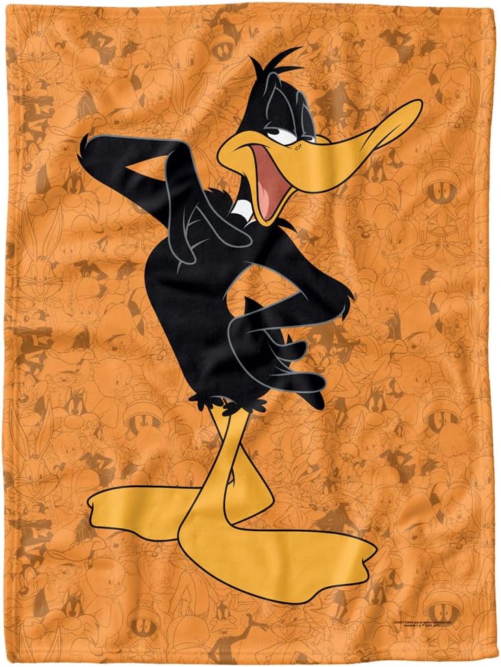 LOGOVISION Looney Tunes Lightweight Baby Blanket, 30"X40", Daffy Duck Character Unisex for Infants Girls & Boys