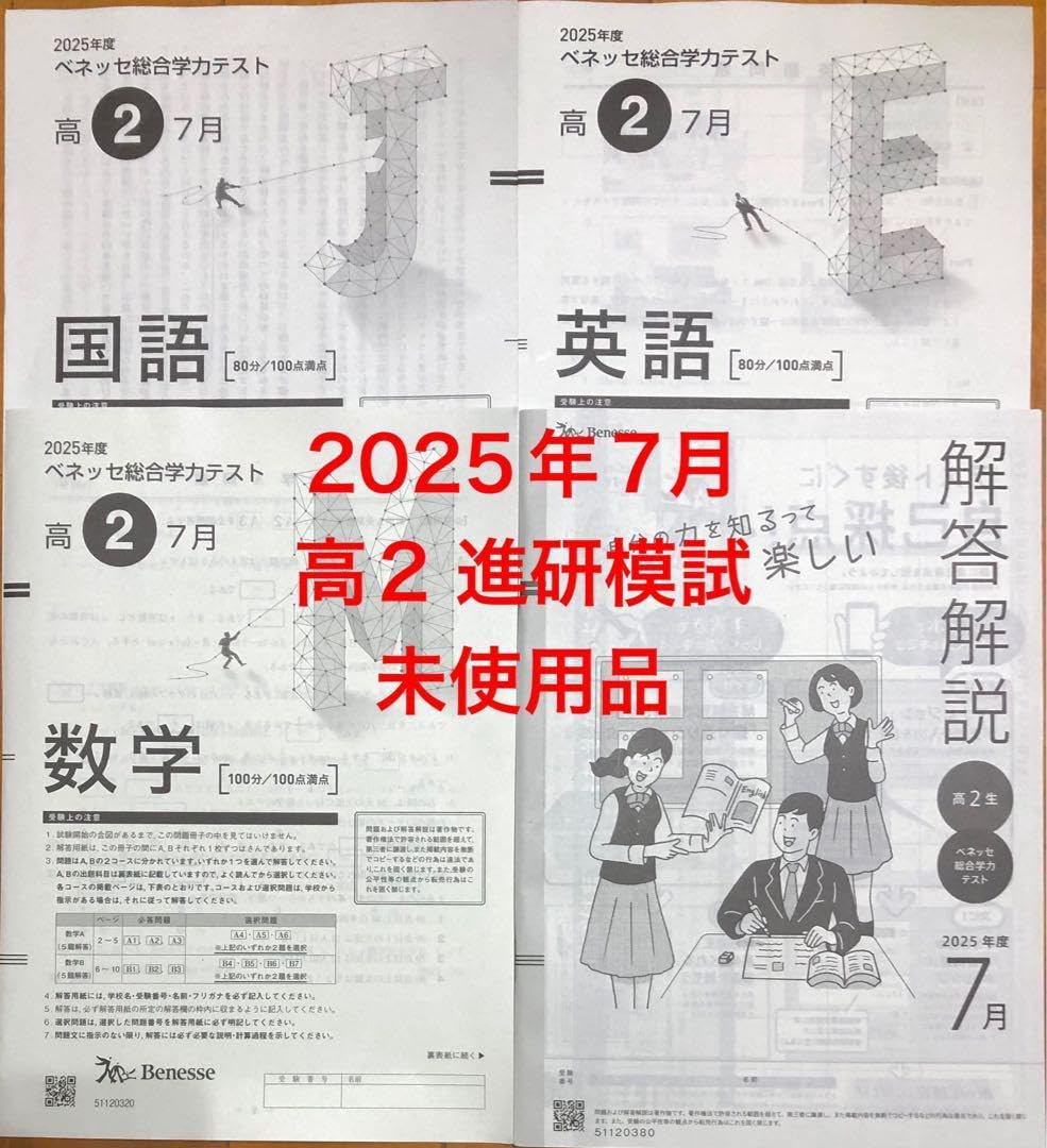 美品】進研模試ベネッセ高2総合学力テスト 2024年度11月 (解答
