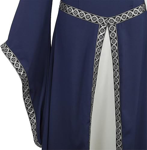 Miniatura 4 de Zhitunemi Vestido renacentista para mujer, disfraz medieval de Halloween, vestido gótico para feria