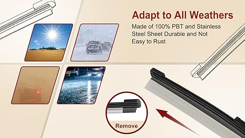 Miniatura 6 de OTUAYAUTO Limpiaparabrisas trasero - Reemplazo para Hyundai Veloster 2012-2017, Reemplazo Veloster Turbo OEM 988112V000