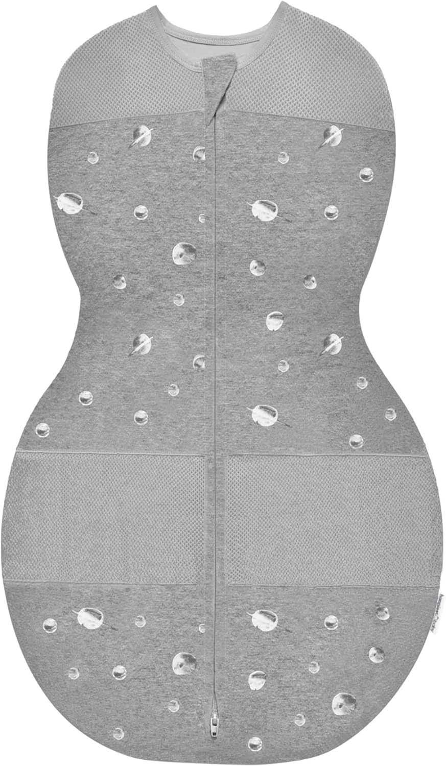 Happiest Baby Sleepea 5-Second Swaddle - 100% Organic Cotton Baby Swaddle Blanket - Doctor Designed Promotes Healthy Hip Development (Graphite Planets, Medium) — view 26