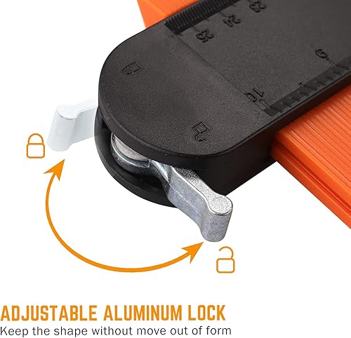 Miniatura 2 de Herramienta de calibre de contorno de 10 y 5 pulgadas, herramienta de perfil de forma de súper calibre, duplicadora de contornos para medir