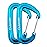 Outmate 12kN 3.2x2 Heavy-Duty Carabiner Clips - Durable, Lightweight Aluminum Alloy Carabiners for Hiking, Camping, Keychains, Dog Leashes, Hammocks & More(Wire gate,2 Cyan)
