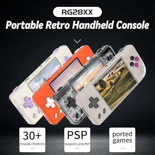 Miniatura 3 de RG28XX - Consola de juegos retro de 2.83 pulgadas, pantalla IPS 640 x 480, sistema Linux integrado de 64 GB, tarjeta TF de 64 GB, con batería de