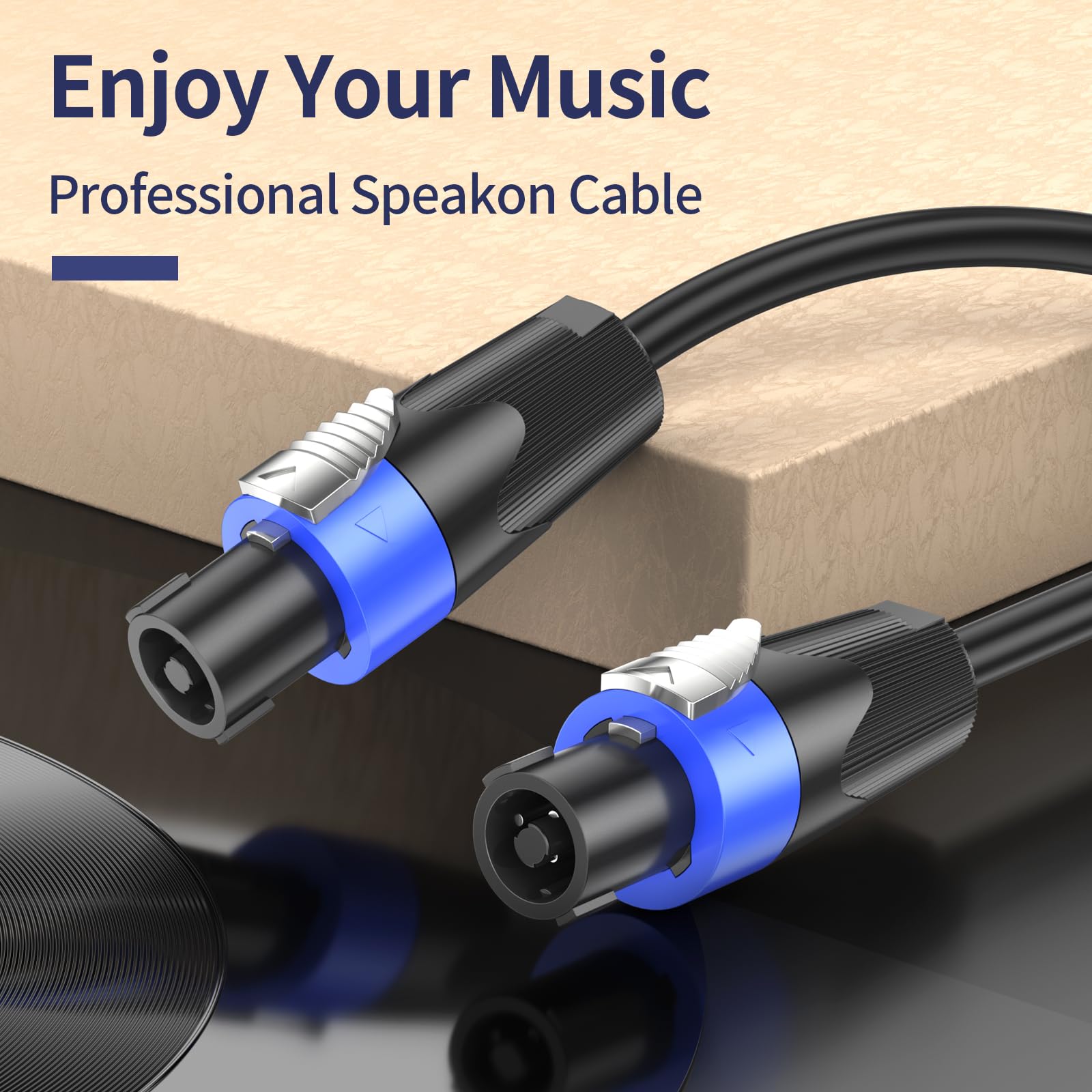 Cable de altavoz Speakon a Speakon Macho a Macho 10M Profesional DJ/PA Audio Amplificador 4pack