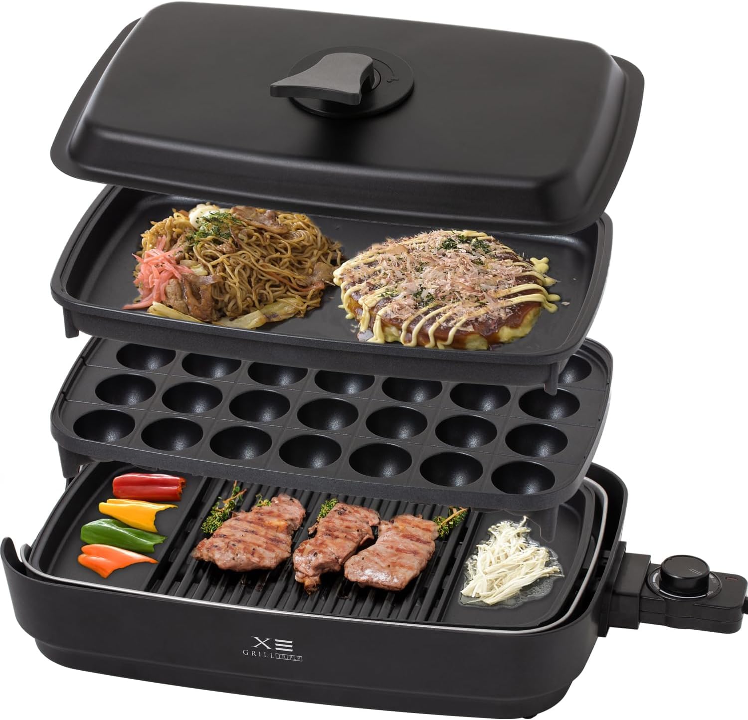 【新品未使用】YAMAZEN XE GRILL TRIPLE 減煙焼き肉グリル Amazon | [山善] 煙の少ない ホットプレート 焼き肉グリル XGRILL