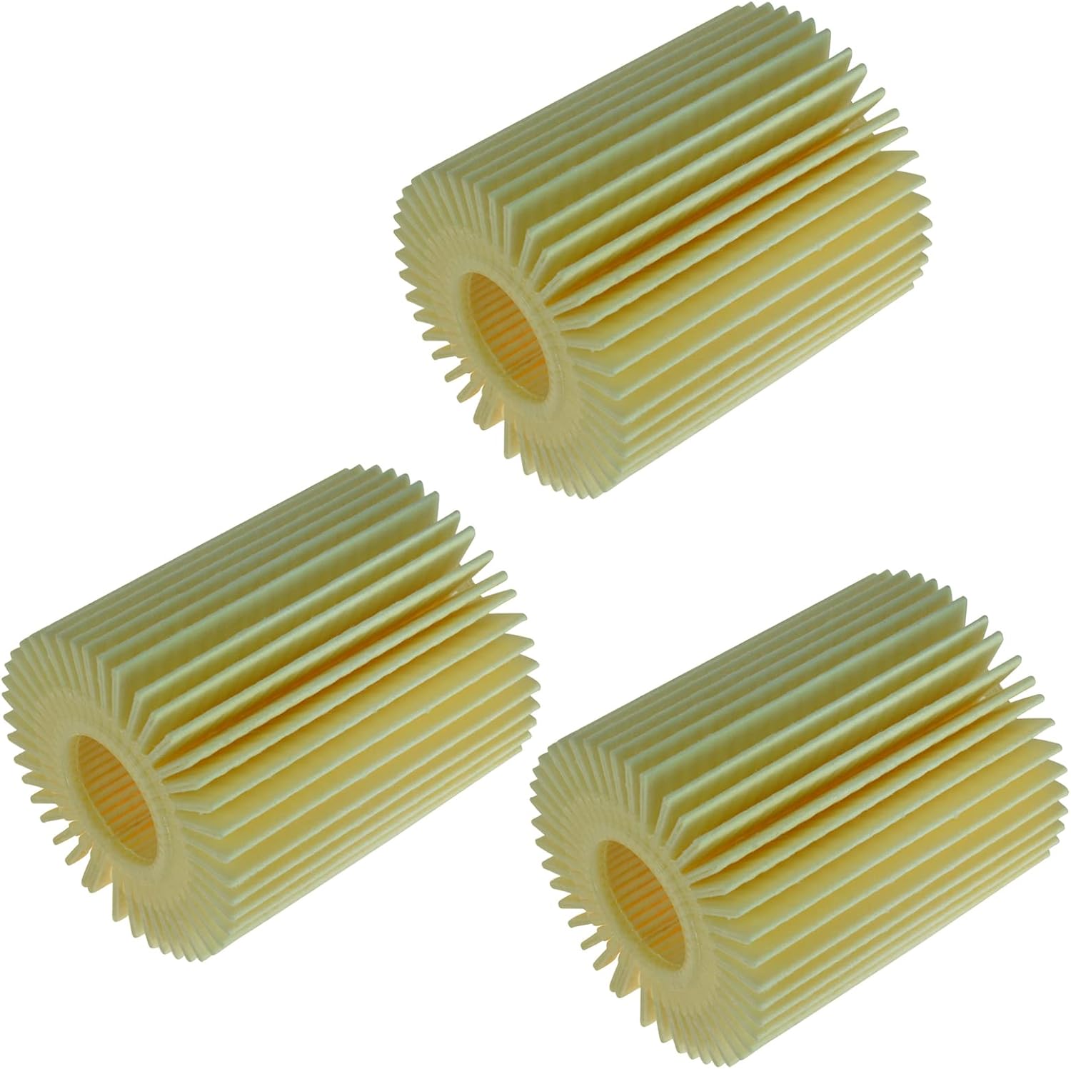 04152-YZZA5 Engine Oil Filter Cartridge Kit Set of 3 Compatible with Toyota Lexus New