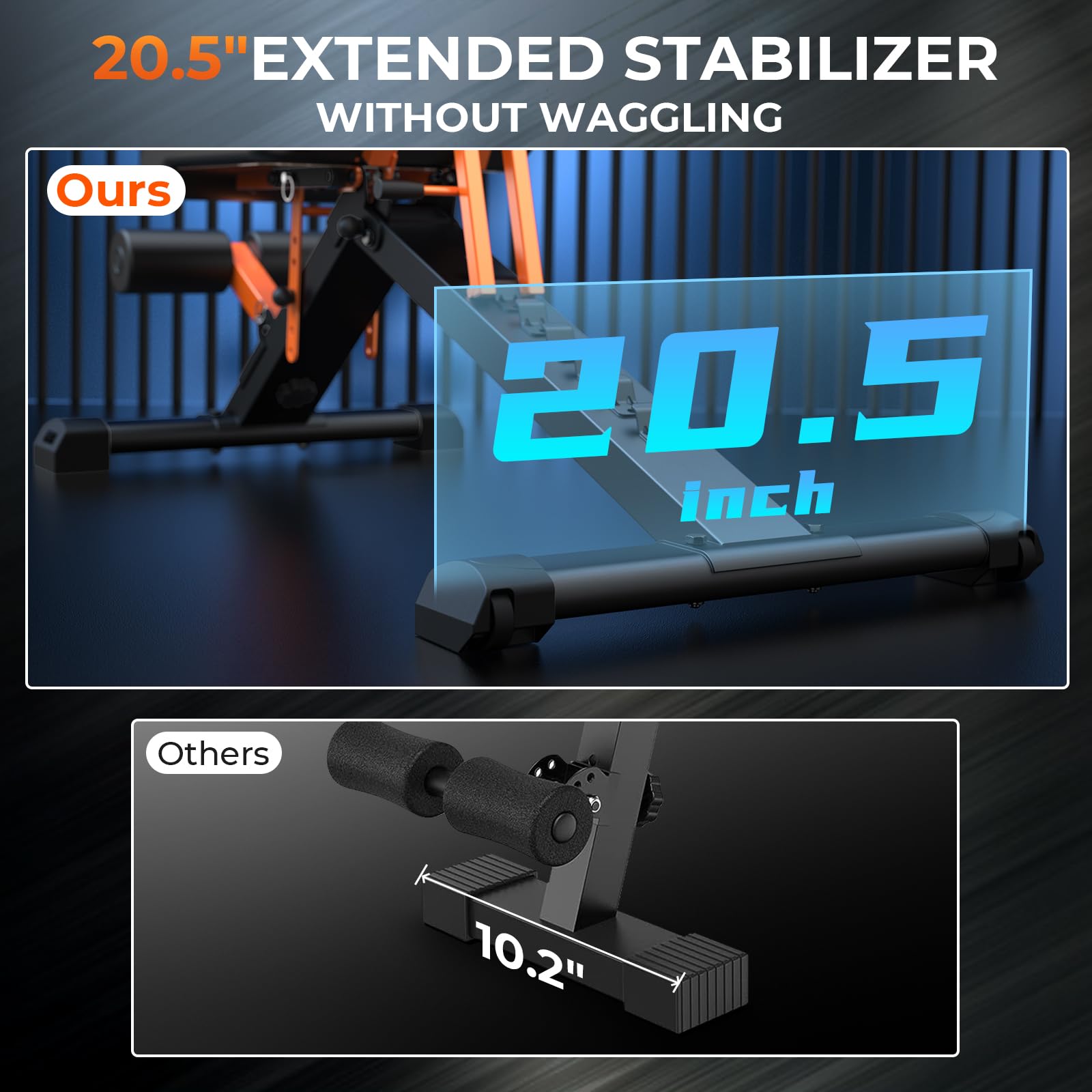 Bonvork - Banco de pesas ajustable de 900 libras – Banco de entrenamiento plegable con acero resistente de 80 x 40 mm para gimnasio en casa, banco de entrenamiento de fuerza inclinado para ejercicio