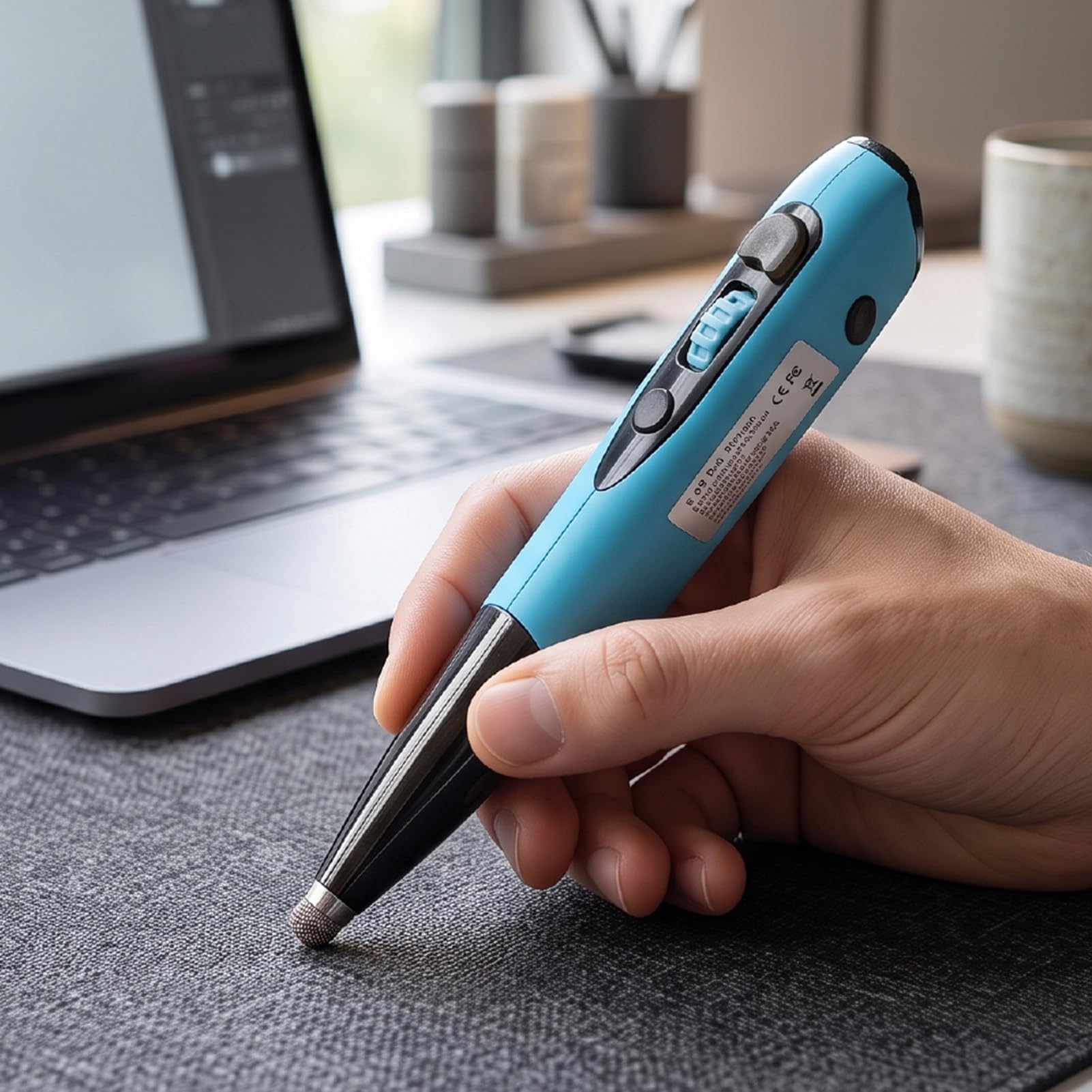 VBESTLIFE Ratón Tipo Lápiz Inalámbrico con 1600 dpi y Bluetooth 5.0 (Blue)