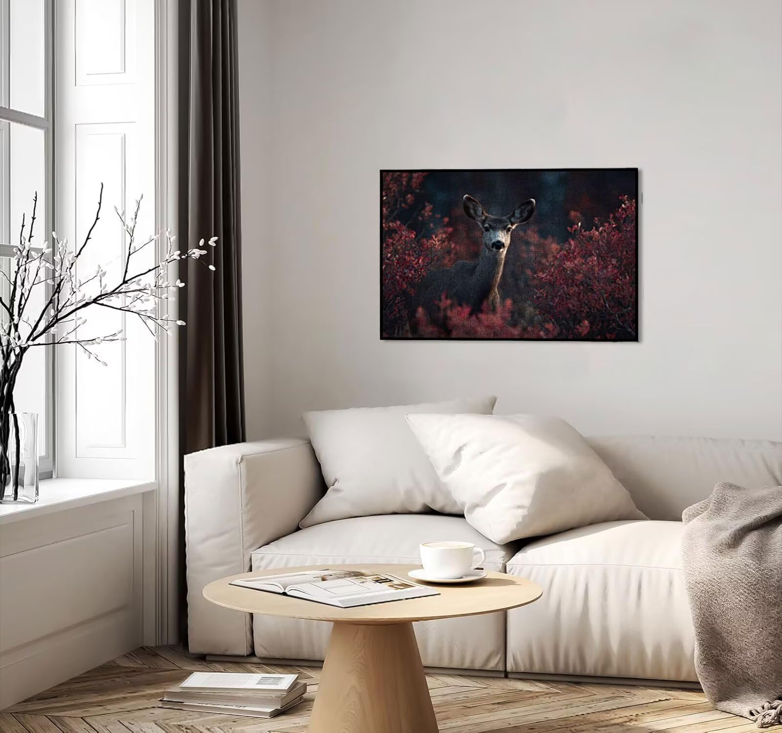 Puzzle 2000 elementów, trawa jelenia 3D Puzzle dla dorosłych wymagające, artystyczne puzzle edukacyjne, zabawne i stymulujące dekoracyjne puzzle dla rodziny, jako prezent i dekoracja ścian R6KH-71