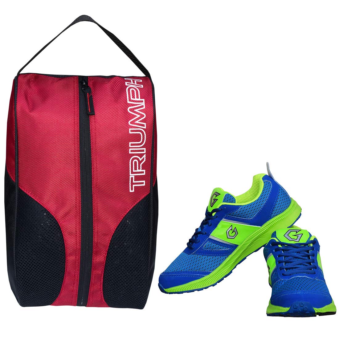 Bright Blue/Green Size-7 with Triumph Shoe Carry Bag Street Kb-801 Red/Black-image-2