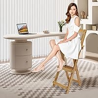 Vista 4 de Taburete de bar de bambú plegable apilado de bambú con respaldo y reposapiés para encimera, sillas de mesa de comedor altas para bar, hogar, cocina