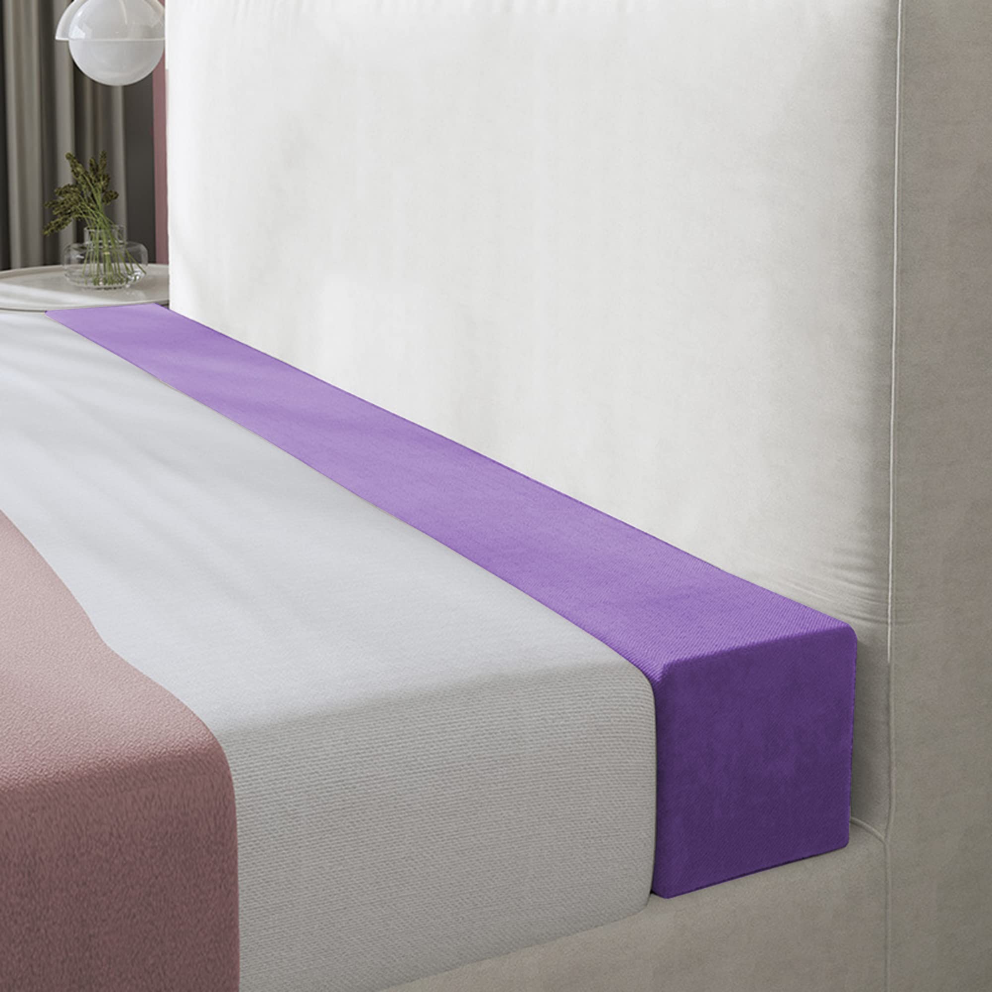 XIEMINLE Bed Mattress Gap Filler, Custom Size Sofa Bolster Armrest Cushion, Headboard Pillow, Bed Bridge Twin to King, Hotel/Family Gathering, Purple