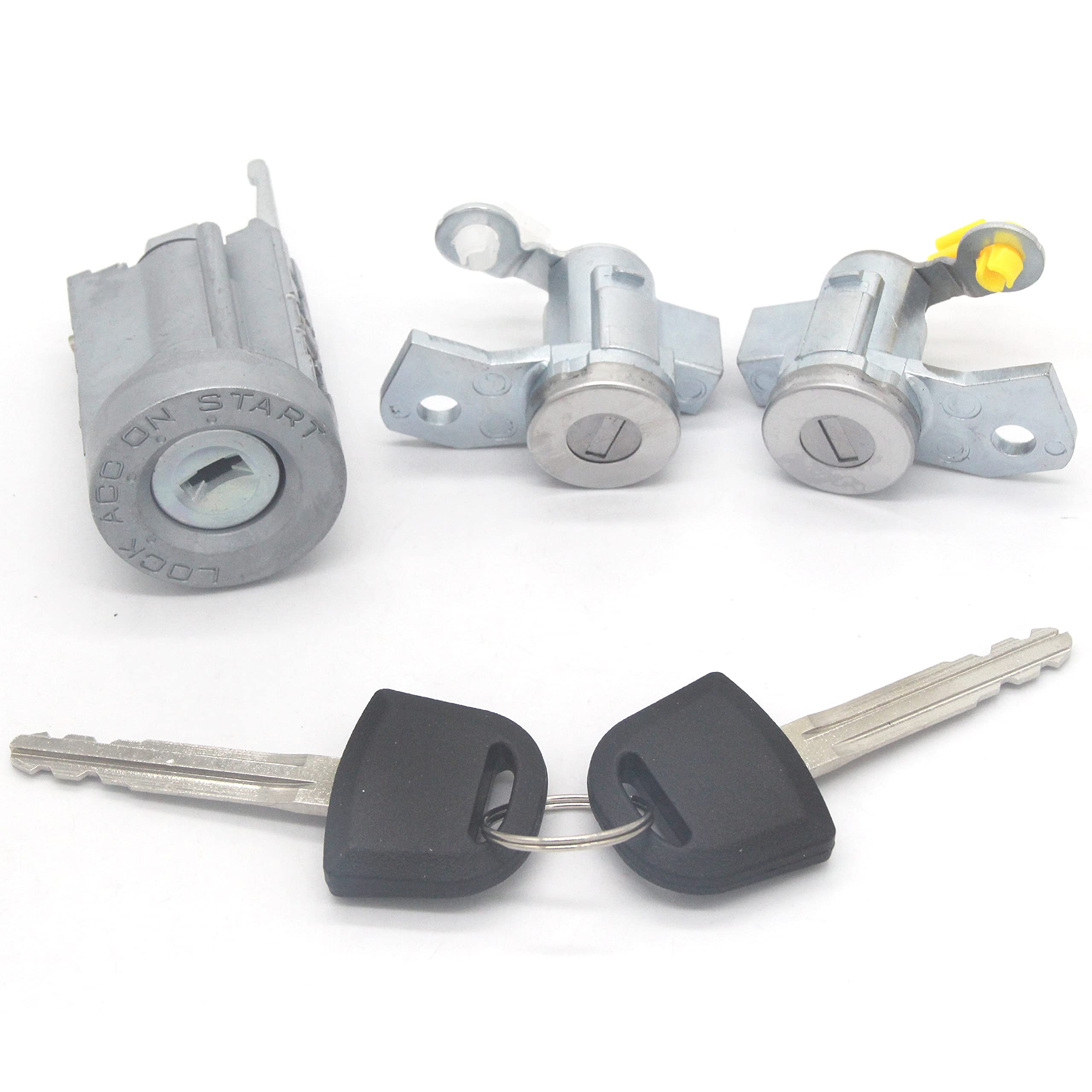 Wivplex Ignition Switch Left Right Door Lock Cylinder Key Set, for Isuzu, HOLDEN 2002-2010 RODEO DMAX D-MAX DENVER 2003-2011 8973765610 8973765620 Door Lock Handle(Lock Set)