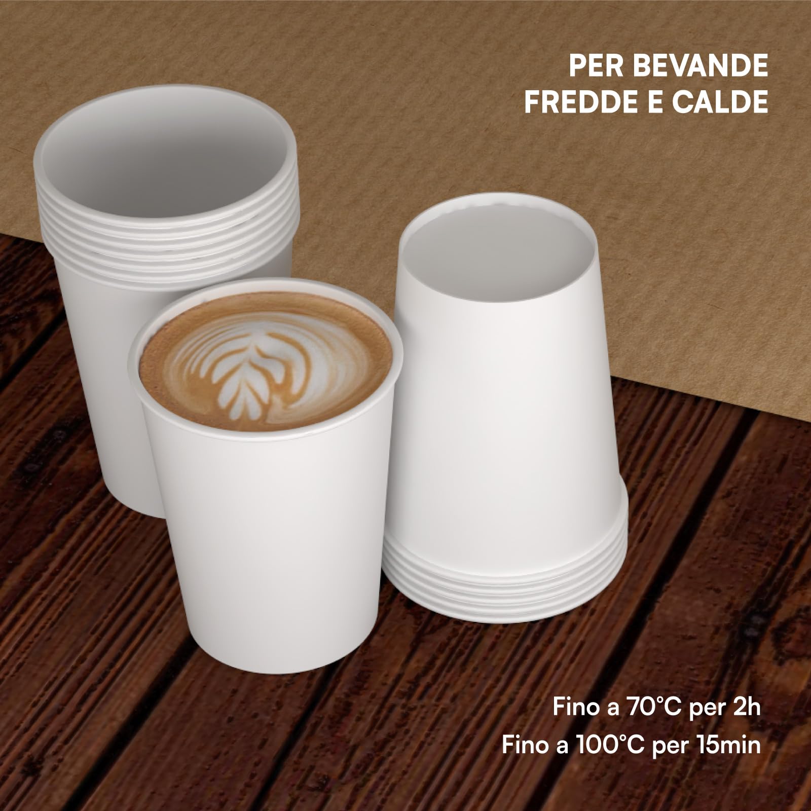 Eurocali Lot de 200 verres en papier pour café 65 ml CoffeeGoldCUP Verres écologiques biodégradables jetables pour petites boissons chaudes Eurocali Lot de 200 verres en papier pour café 65 ml CoffeeGoldCUP Verres écologiques biodégradables jetables pour petites boissons chaudes