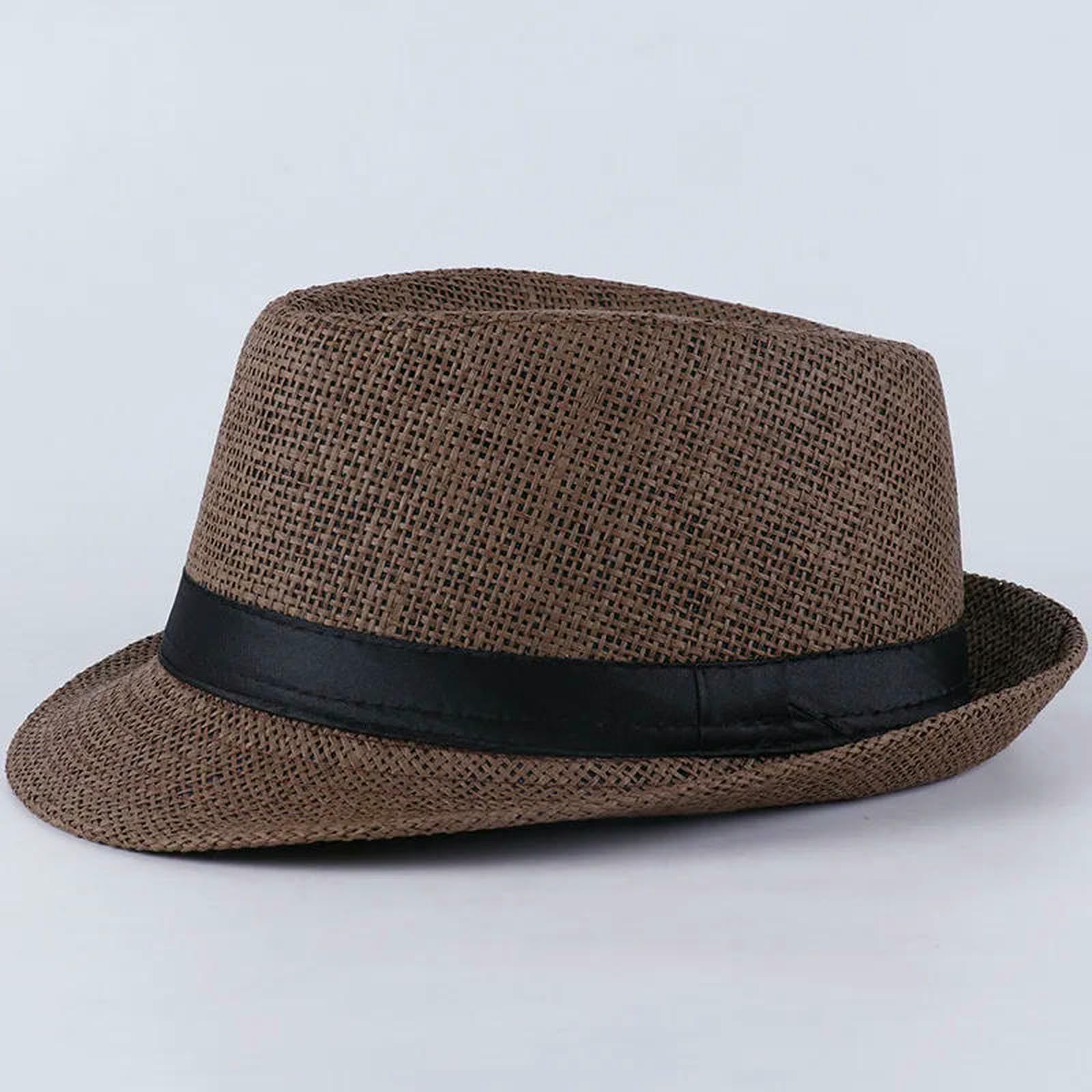 Chapeau Seau Casquette Fedora À Bord Court, Protection Solaire, D'extérieur pour Mariage D'été, Hommes Et Femmes, Style Classique Tarte Au Porc, Paquet De 20 100, 100-café-paquet 100