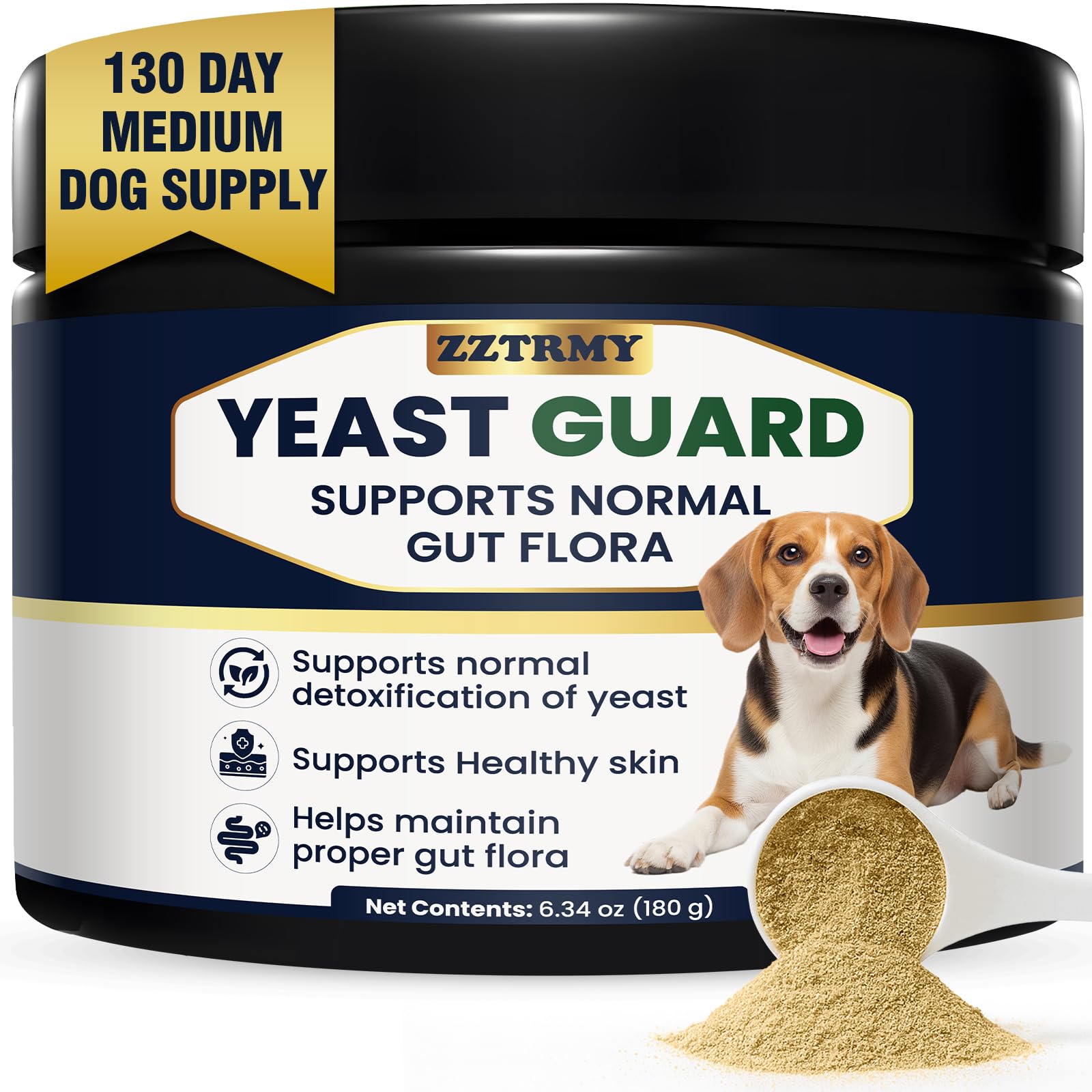 Yeast Guard for Dog Yeast, Yeast Powder for Dogs,Supports Healthy Ears, Skin and Paws, All Aatural Herbal Formula, Reduces Inflammation and Irritation, Relieves Dogs Allergies,Gentle Dog Yeast Relief