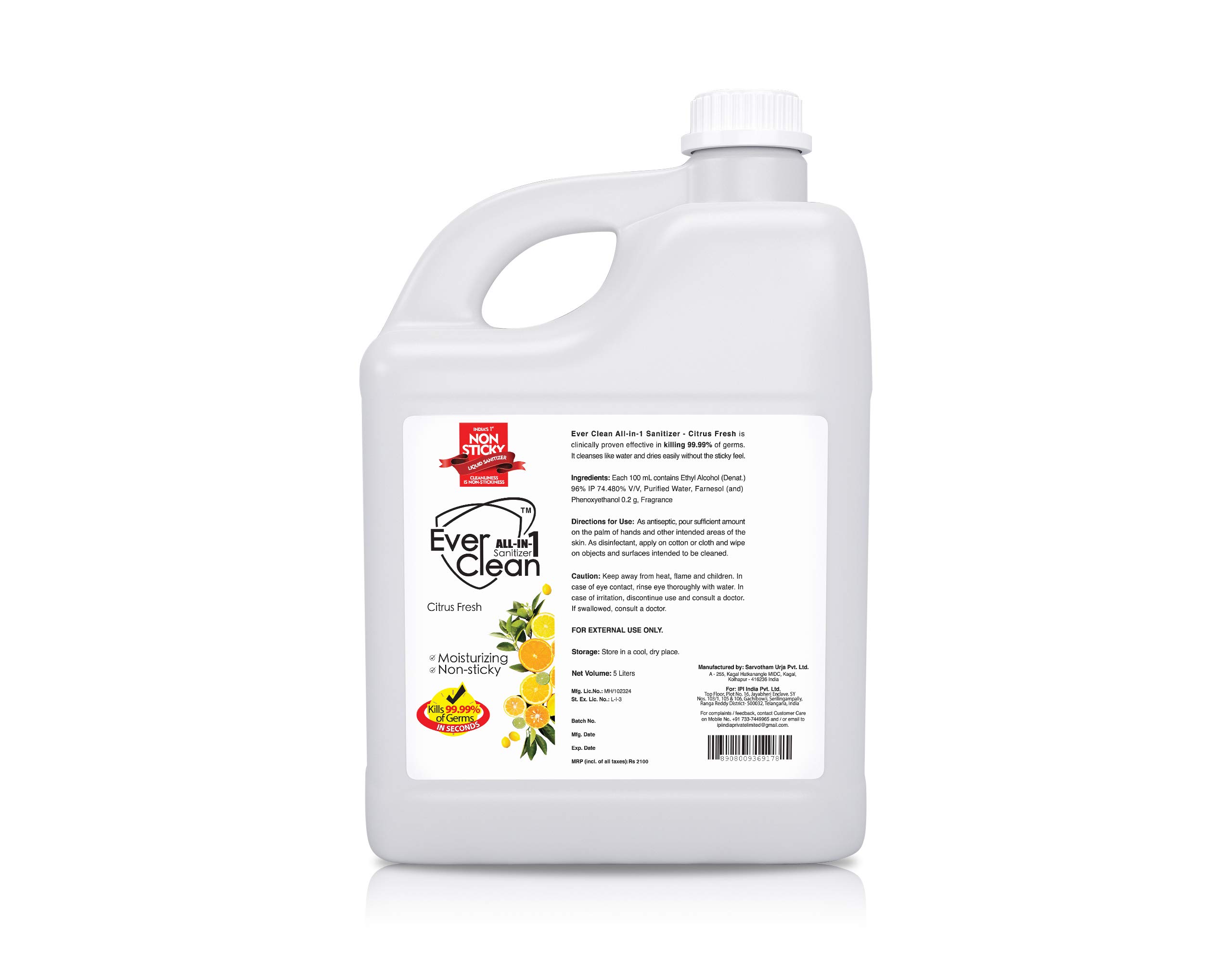 EverClean All in One Sanitizer Citrus Fresh - 5 Litre (B08B4VJRZP) Amazon Price History, Amazon Price Tracker