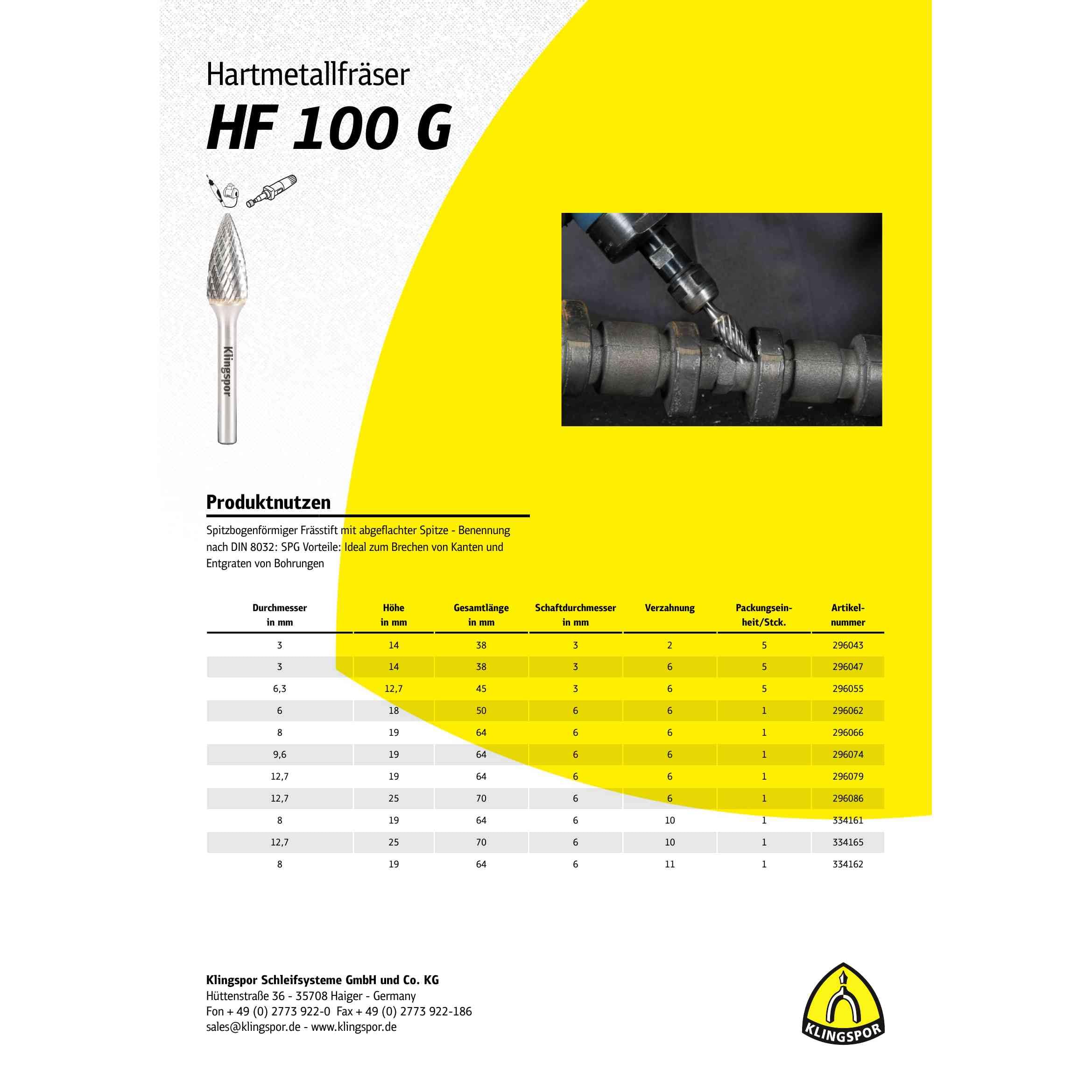 HF 100 G - 5 fresas de metal duro, 3 x 14 x 3 mm, dentado cruzado