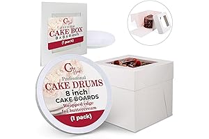 Cakebon Disposable Cake Carrier with Window for Birthdays, Weddings, and Parties