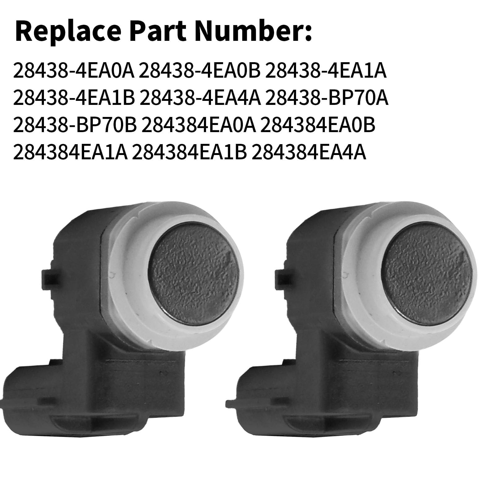 Hoypeyfiy 2 pezzi 28438-4EA0A Kit sensore di retromarcia di parcheggio anteriore e posteriore PDC di ricambio per Nissan Qashqai J11 X-Trail 2013-2022 Sistema di assistenza al parcheggio