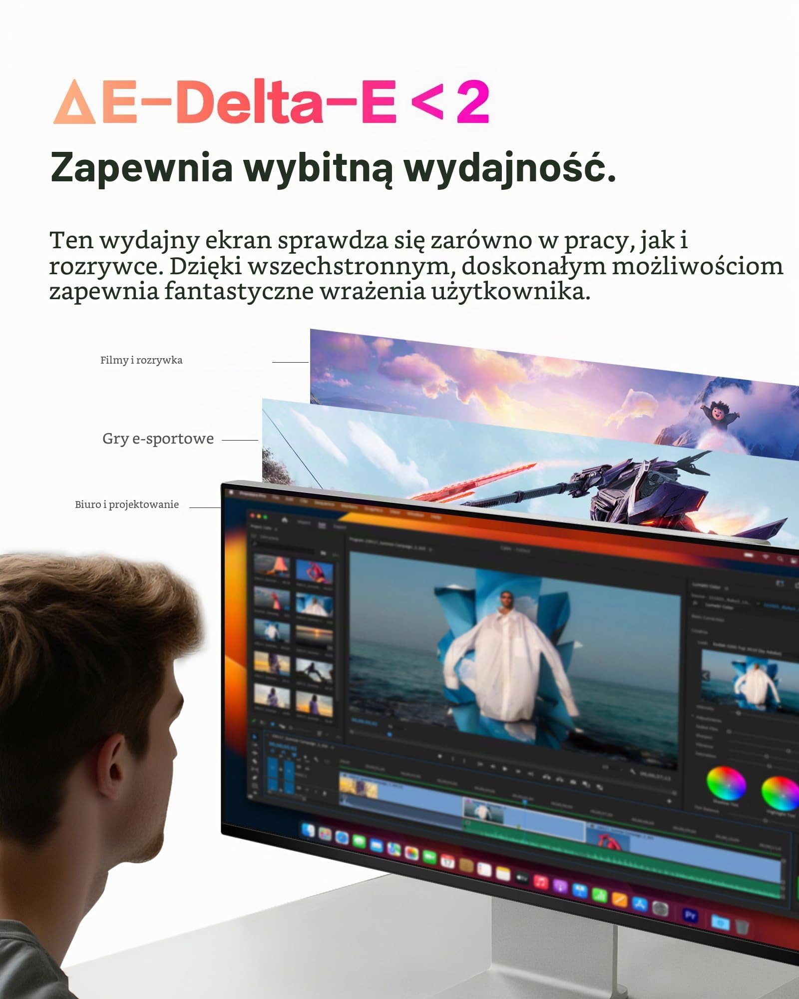 Monitor Kuycon G32X 32 cale FHD (6016 x 3384) 6K, czarny panel IPS, 1,07 miliarda kolorów, 99% sRGB, 5 ms, G-Sync FreeSync, kontrast 1500:1 (Minimalistyczny – z podstawką)