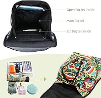 Vista 4 de Goodhan - Mochila de viaje para mujer, diseño clásico de bordado étnico