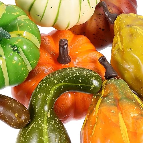 Miniatura 3 de Juego de decoración de calabazas artificiales de 12 piezas Calabaza de espuma de Halloween, accesorios para Acción de Gracias, otoño, cosecha,