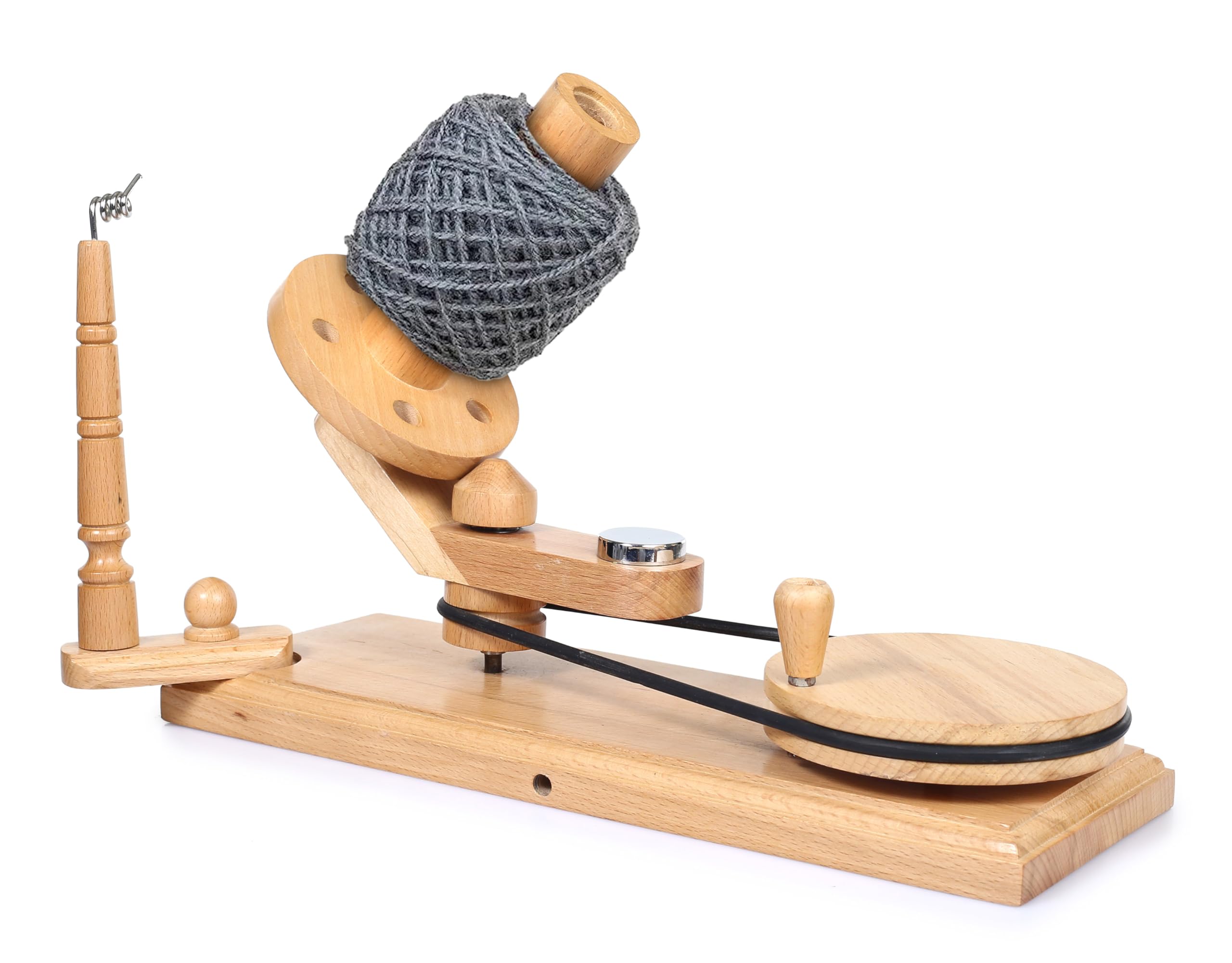 Avvolgitore a sfera in filato di legno azionato a mano e supporto per cordino per avvolgitore veloce in lana Swift Accessori per maglieria e uncinetto (Avvolgitore a sfera)