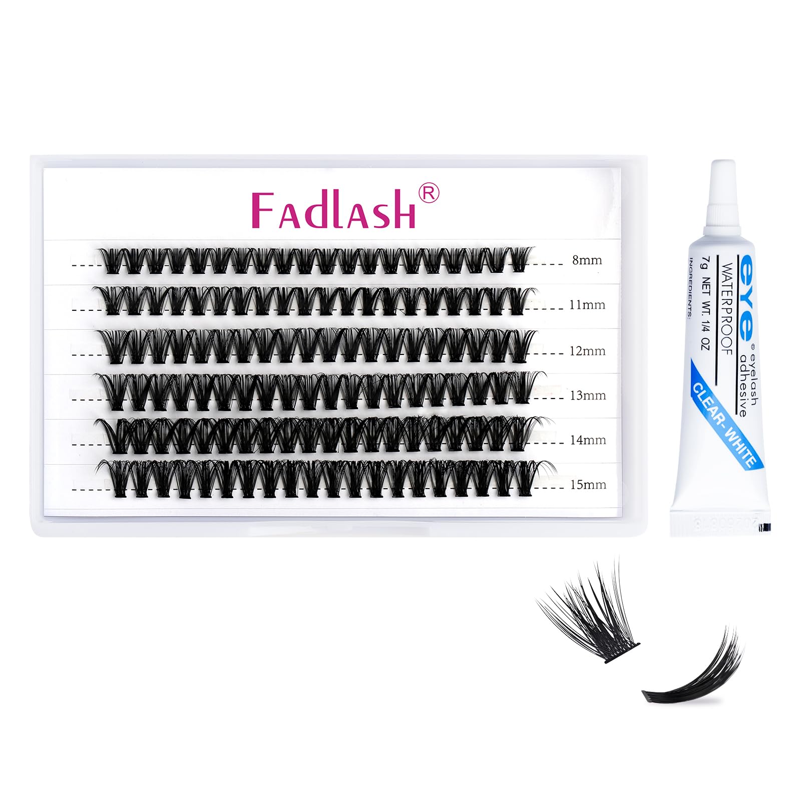 FADLASH Lash 120pcs 0.07mm D Curl 8-16mm 40D Mixed Trays Customizable DIY Eyelash Extensions for Beginners — view 81