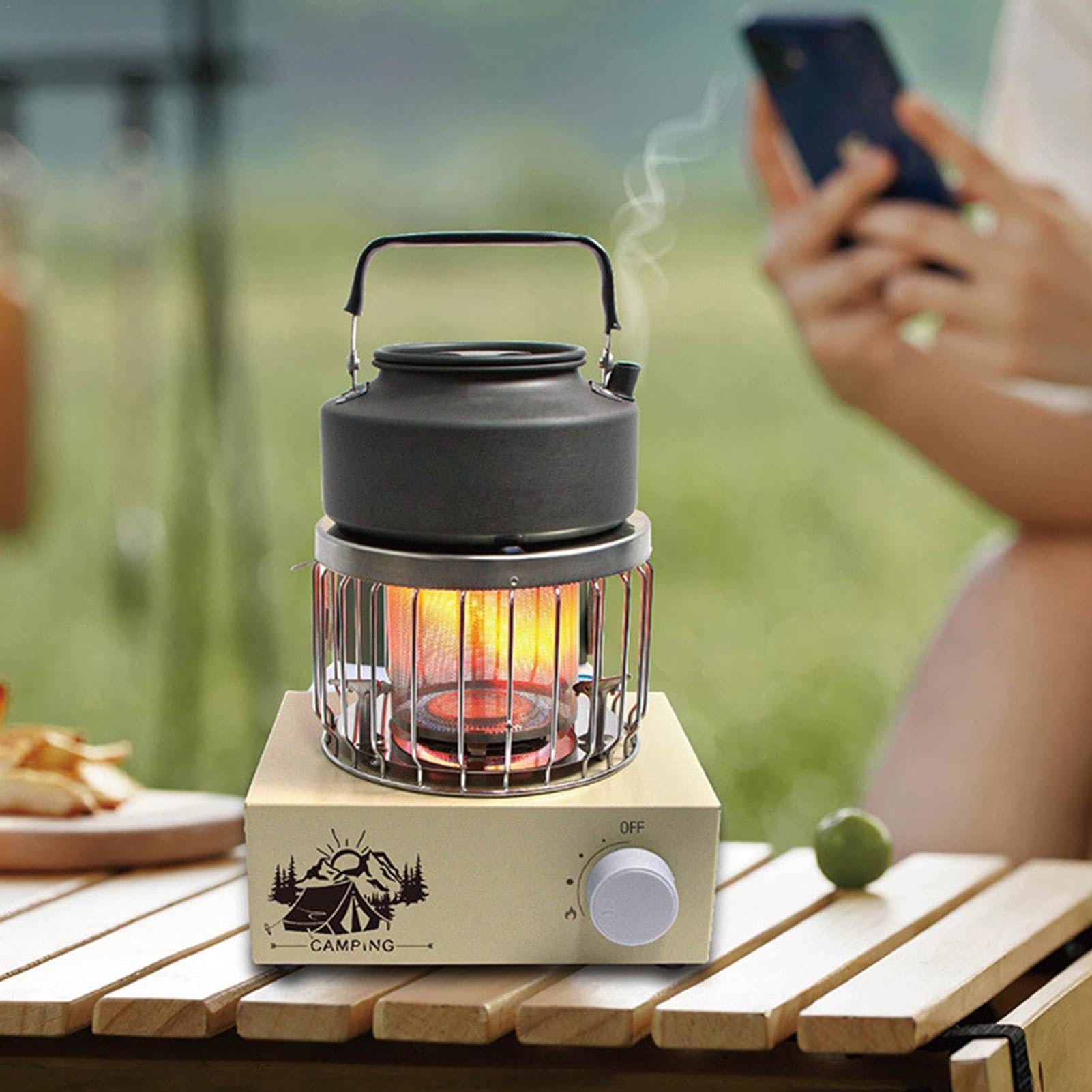 Mini Chauffage Portable Camping - Poêle à Gaz Chauffant En Acier Inoxydable Pour Tente Et Extérieur