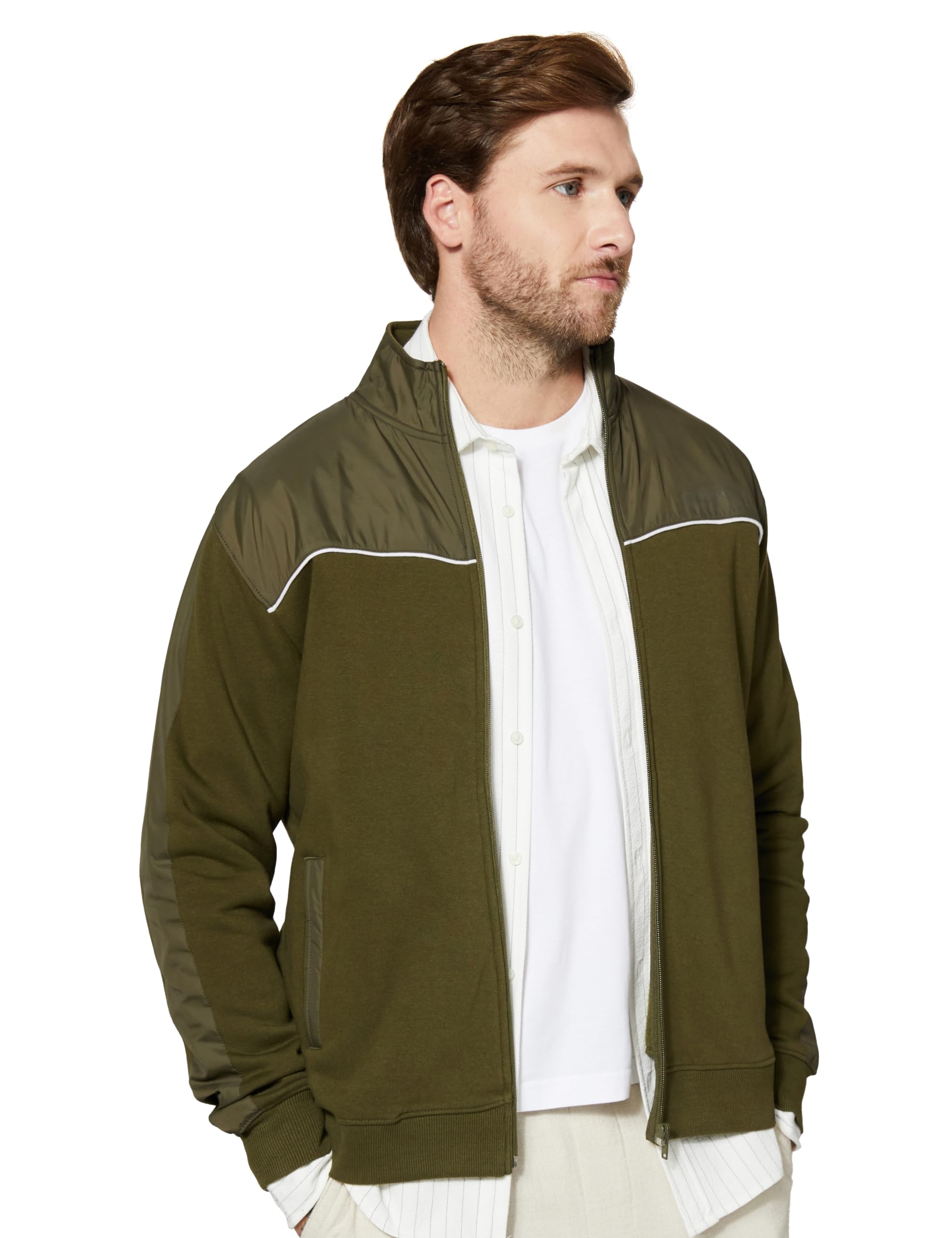 amazon brand - symbol Men Cotton Rich Heavy Weight Mock Neck Sweatshirt (Regular Fit) (Available in Plus Sizes)-picture-28