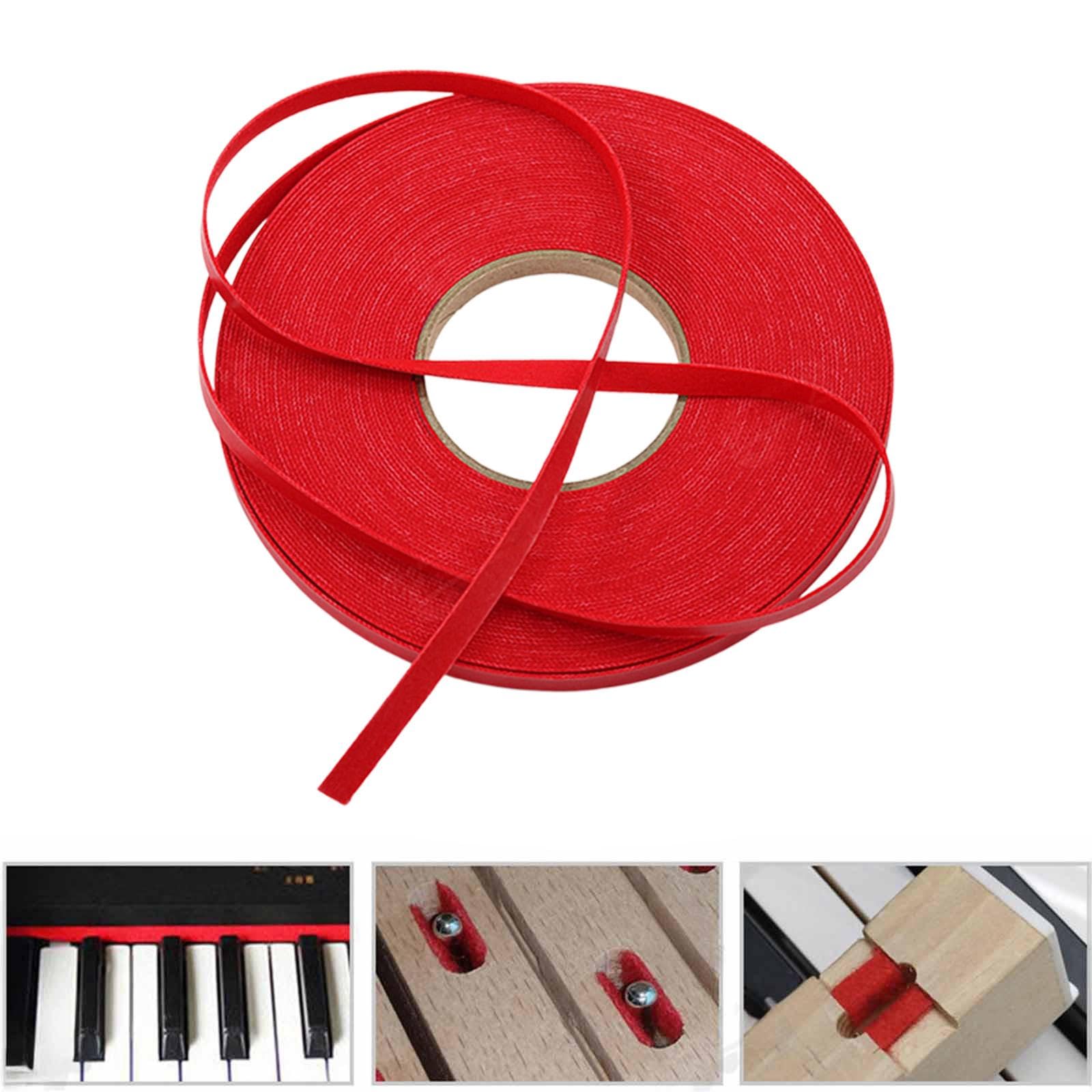 Paño para teclas de instrumento musical, mantenimiento compacto y resistente, profesional, repuesto, rojo, accesorios para instrumentos, herramienta para limpieza- Adhesivo Termofusible