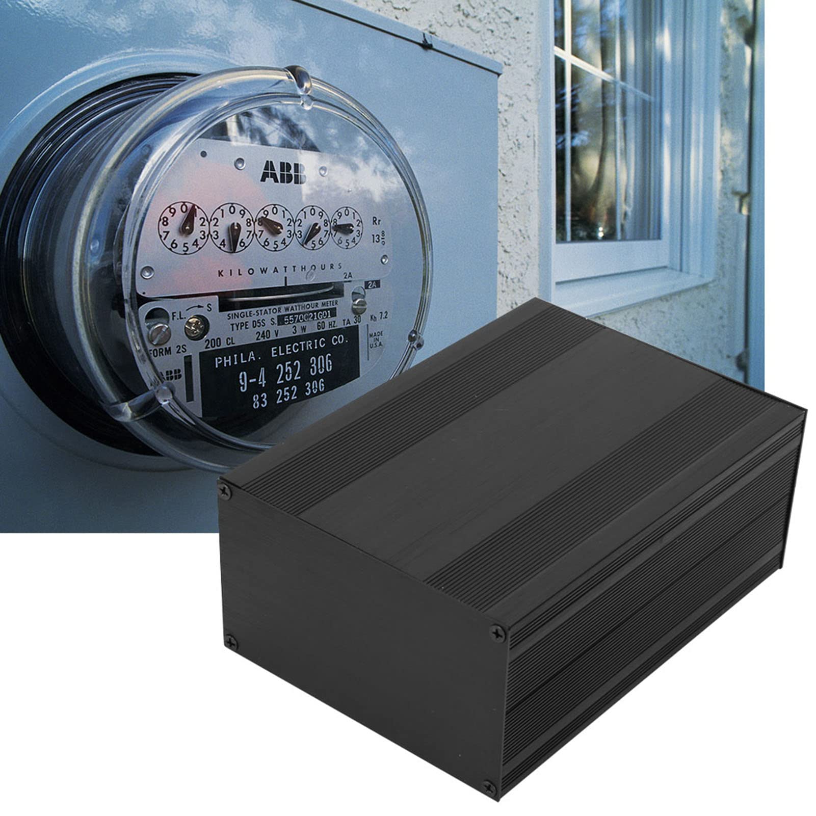 Scatola Elettronica in Alluminio, 82,2x145x200mm, Nero Opaco, per Progetti PCB, con Viti, Dissipazione Calore