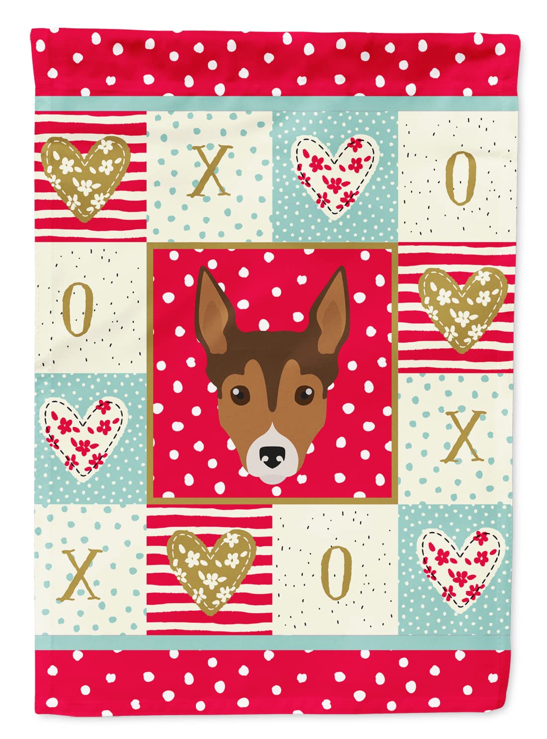 Drapeau de jardin Tenterfield Terrier petit format multicolore pour décoration extérieure