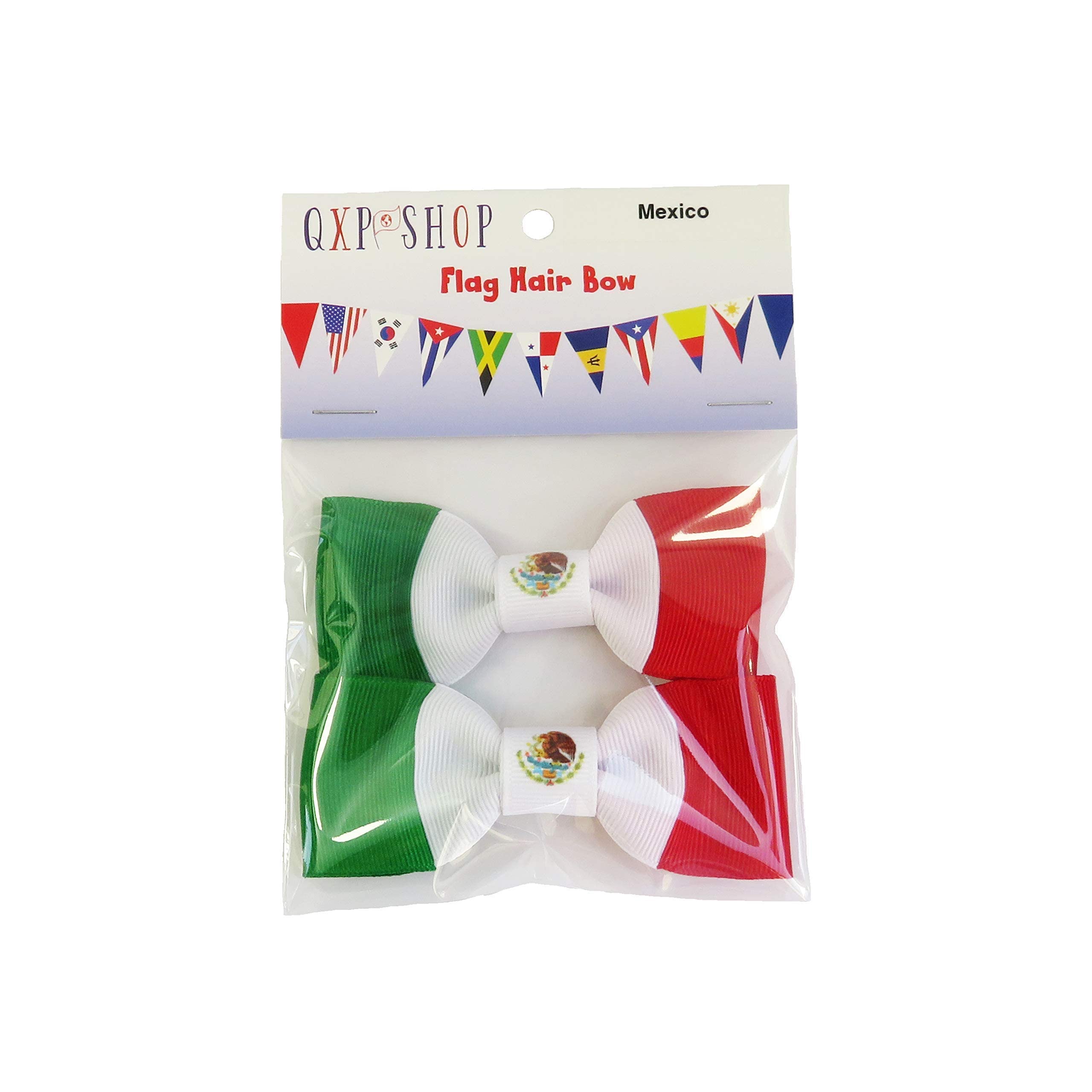 Amazon.com: Mexico Flag Hair Bow Girls Women Hair 