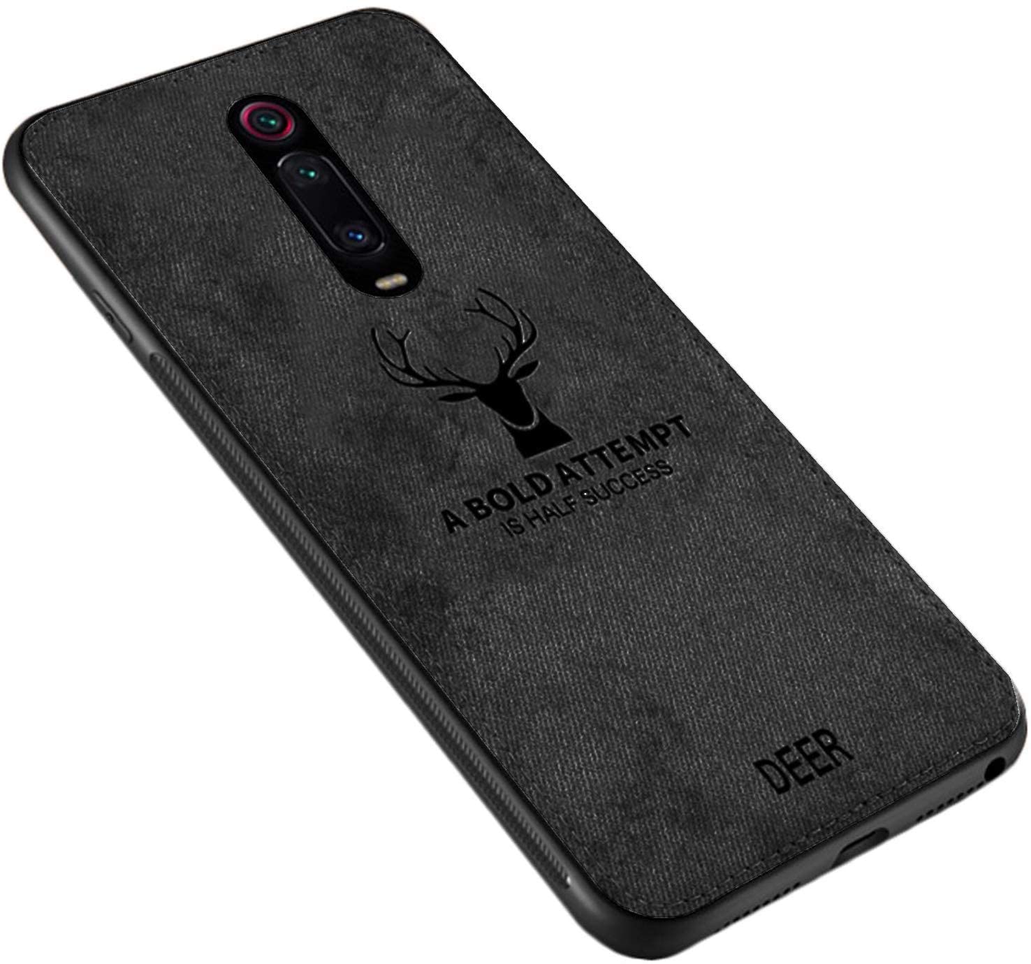 MOBILOVE Deer Pattern Cloth Texture Leather Finish Soft Fabric Case Hybrid Protective Case with Camera Protection for | Mi Redmi K20 | K20 Pro (Black) (B0BTCGFYCV) Amazon Price History, Amazon Price Tracker