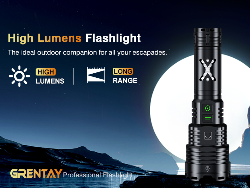 Image of Super Bright Rechargeable Flashlight 2000000 High Lumens Waterproof Tactical Powerful Led Flashlight Battery Powered With 6 Mode Zoomable Fast Charge, Handheld Flashlight For Camping Caving Emergency