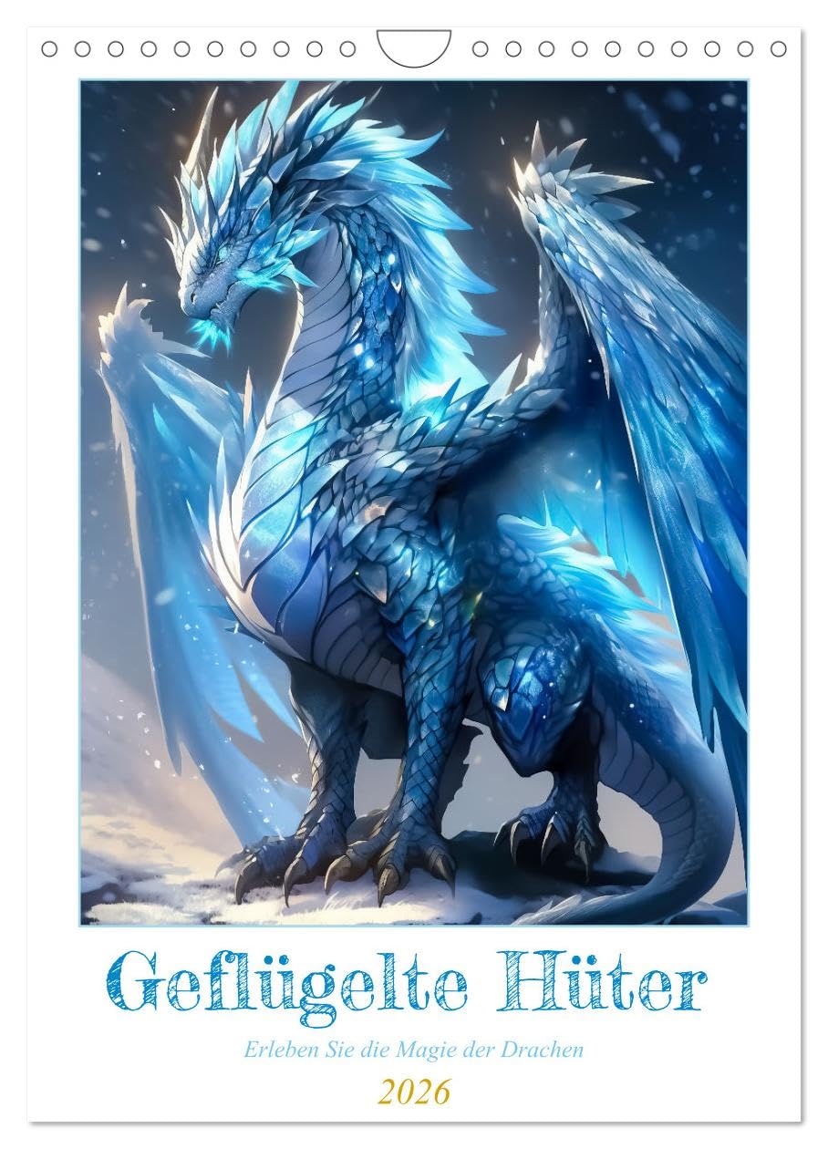 Winged guardians - Experience the magic of dragons UK-Version (Wall Calendar 2026 DIN A4 Portrait), CALVENDO 12 Month Wall Calendar — image 1